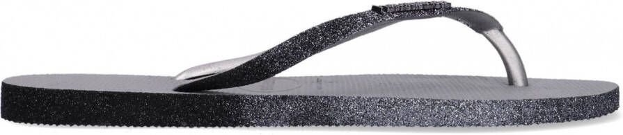 Havaianas Slim Sparkle II teenslippers met glitters grijs Meisjes Rubber 37-38