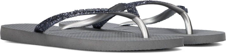 HAVAIANAS Teenslippers Dames Kids Slim Glitter Ii Maat: 41 42 Materiaal: Rubber Kleur: Grijs