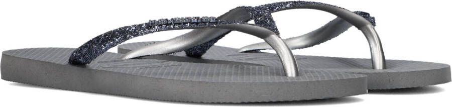 Havaianas Slim Glitter II teenslippers met glitters zilver Dames Rubber 39-40