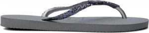 Havaianas Slim Glitter II teenslippers met glitters zilver