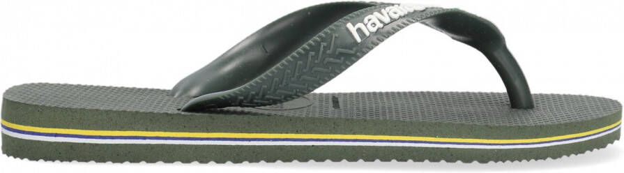 Havaianas Brasil Logo teenslippers groen Rubber 33 34