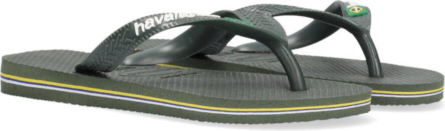 Havaianas Brasil Logo teenslippers groen Rubber 33 34