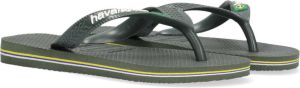 Havaianas Brasil Logo Groen Rubber Teenslippers Unisex