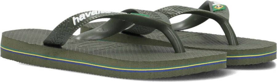 Havaianas Brasil Logo teenslippers groen Rubber 27 28