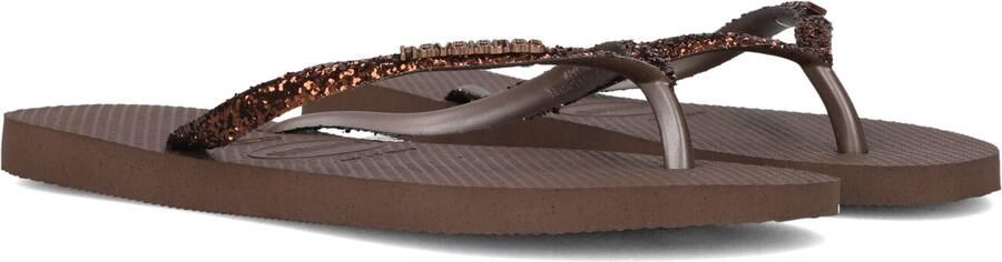 Havaianas HAV. SLIM GLITTER II Donkerbruin Dames Slippers Donkerbruin