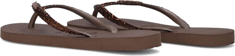 Havaianas HAV. SLIM GLITTER II Donkerbruin Dames Slippers Donkerbruin - Foto 4