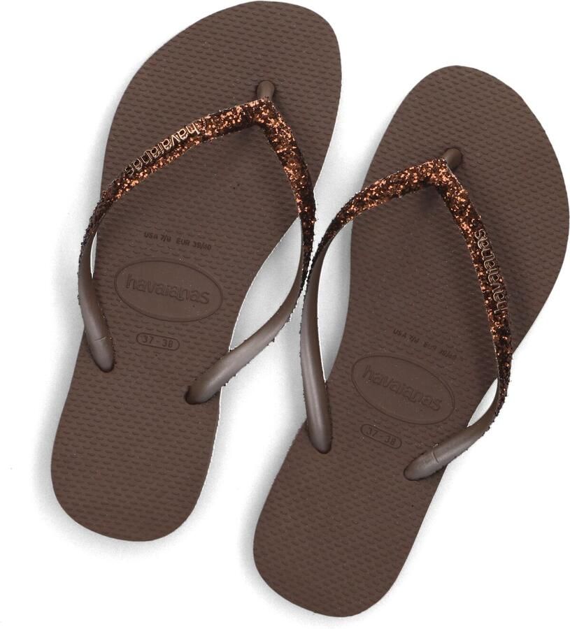 Havaianas HAV. SLIM GLITTER II Donkerbruin Dames Slippers Donkerbruin - Foto 2