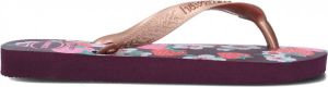 Havaianas Kids Flores Unisex Slippers Eggplant Rose Gold