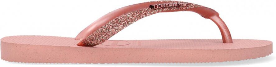 HAVAIANAS Teenslippers Dames Kids Slim Glitter Ii Maat: 41 42 Materiaal: Rubber Kleur: Rosegoud