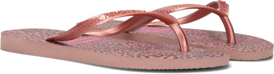 Havaianas Slim Animals teenslippers paars Meisjes Rubber 29 30