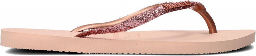 Havaianas Slim Glitter II teenslippers met glitters roze Dames Rubber 29-30