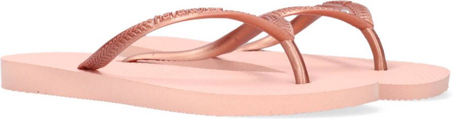 Havaianas Kids Slim teenslippers roségoud Meisjes Rubber 31 32