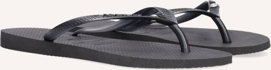 HAVAIANAS Teenslippers Dames Slim Crystal Sw Ii Maat: 31 32 Materiaal: Rubber Kleur: Zwart