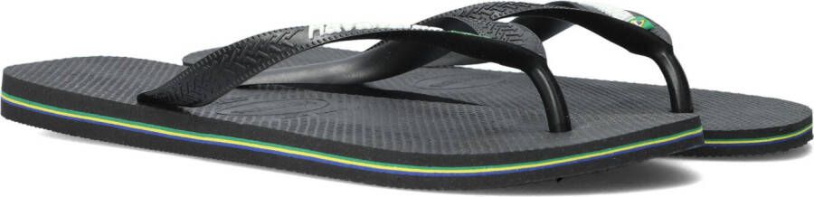 HAVAIANAS Zwarte Teenslippers Brasil Logo