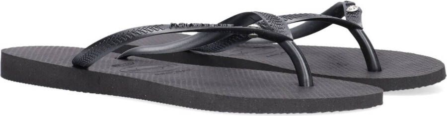 Havaianas Slim Crystal Sw II teenslippers met siersteen zwart