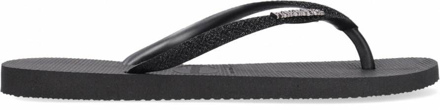 Havaianas Zwarte Teenslippers Slim Glitter