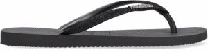 Havaianas Slim glitter Zwart Rubber Teenslippers Dames