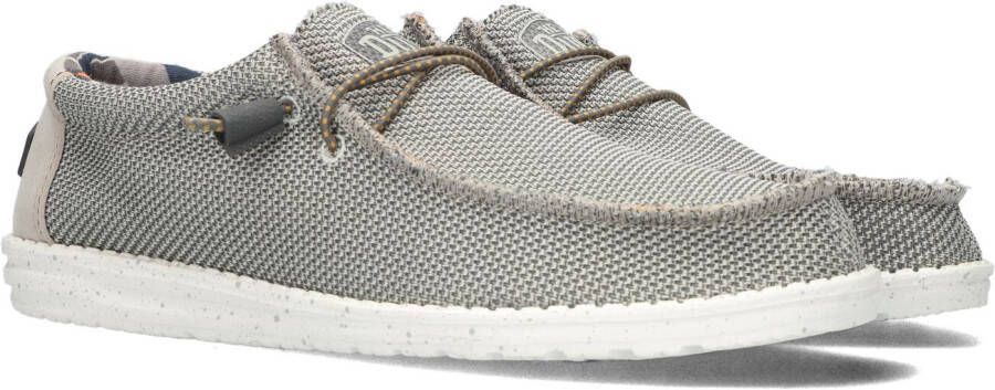 HEYDUDE Instappers Heren Wally Sox Stich Maat: 41 Materiaal: Textiel Kleur: Grijs