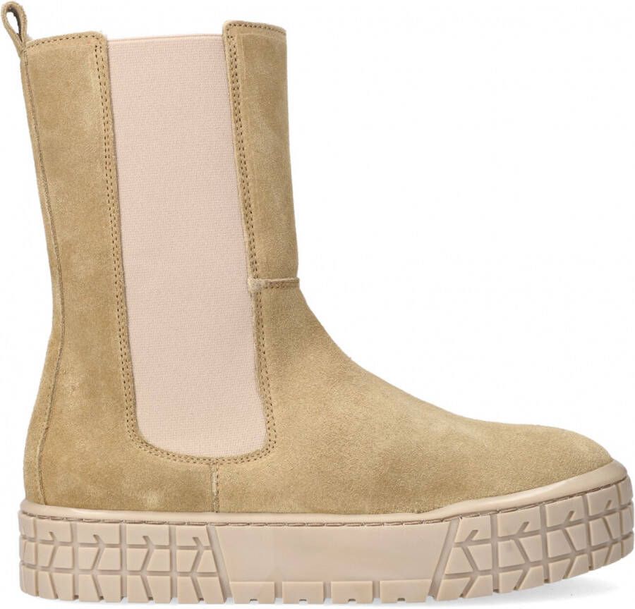 Bruin Tinten H2368 Chelsea boots Enkellaarsjes Meisjes Beige