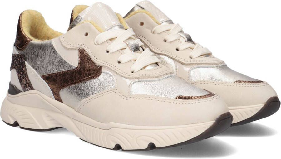 Hip H1322 Lage sneakers Leren Sneaker Meisjes Beige