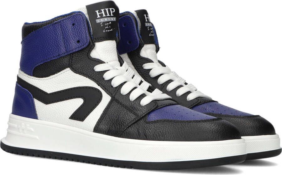 Hip H1012 Hoge sneakers Leren Sneaker Jongens Kids Blauw