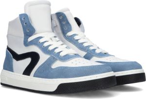 Hip H1301 Hoge sneakers Leren Sneaker Meisjes Blauw