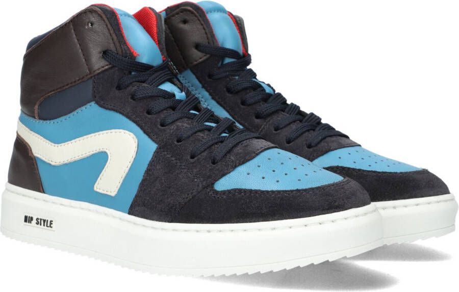 Hip H1665 Hoge sneakers Leren Sneaker Kids Blauw