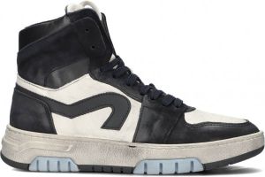 Hip H1246 Hoge sneakers Leren Sneaker Donkerblauw