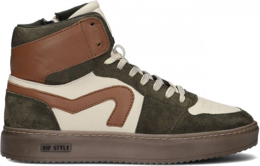 Hip H1665 Hoge sneakers Leren Sneaker Kids Groen