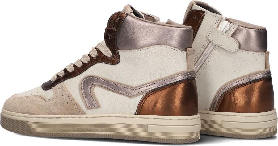 Hip H1301 Sneakers Meisjes Leren Sneaker Beige - Foto 4