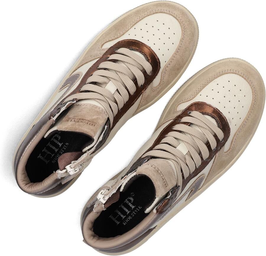 Hip H1301 Sneakers Meisjes Leren Sneaker Beige - Foto 2