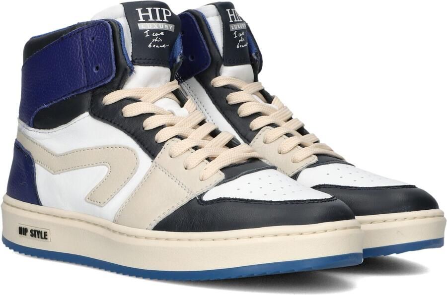 Hip H1765 Sneakers Leren Sneaker Blauw