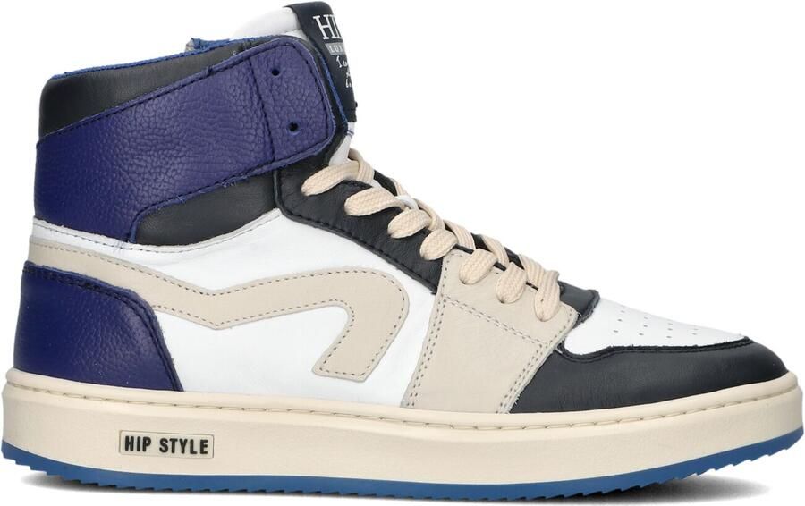 Hip H1765 Sneakers Leren Sneaker Blauw