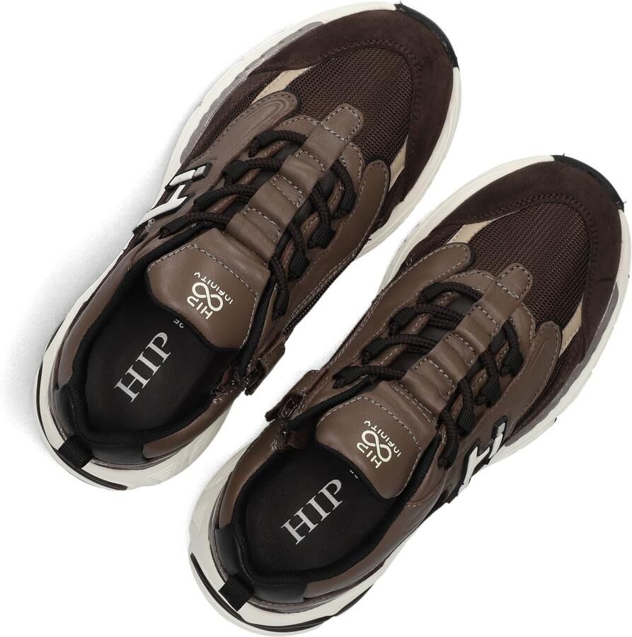 Hip H1660 Sneakers Jongens Leren Sneaker Bruin - Foto 2