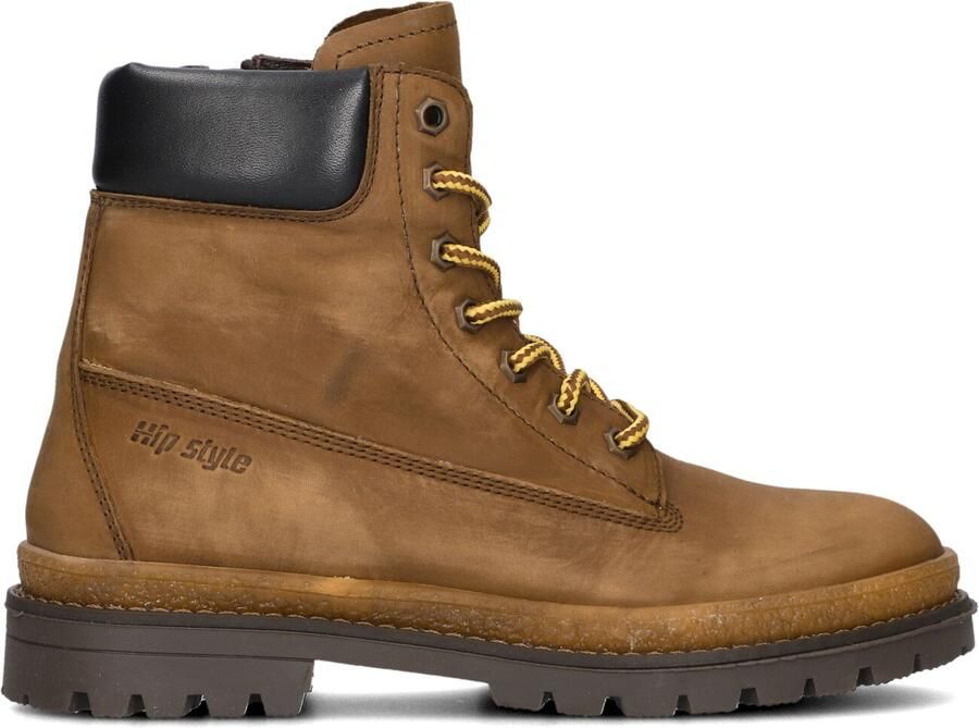 Hip H1704 Sneakers Jongens Leren Sneaker Camel - Foto 3