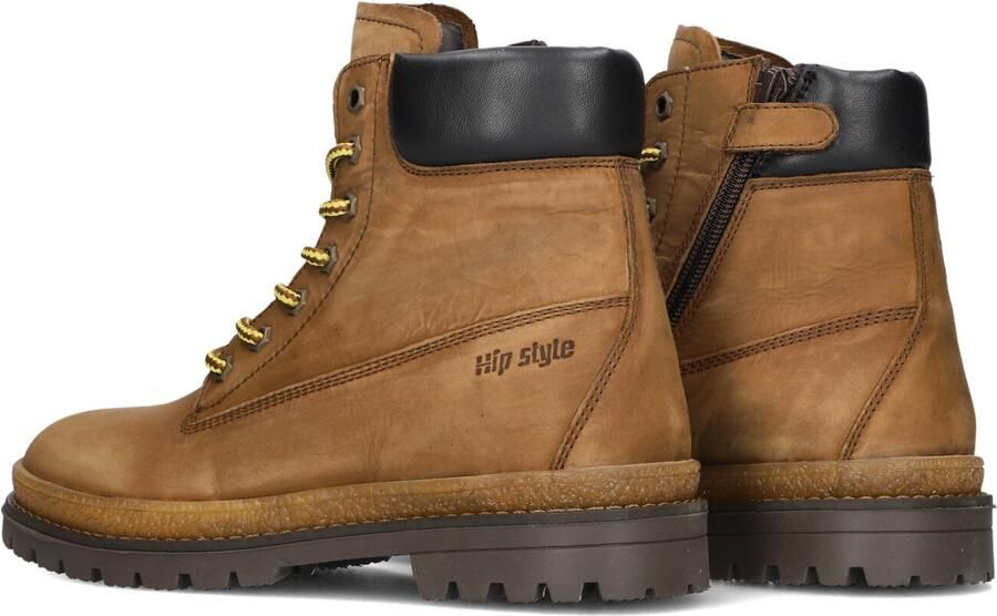 Hip H1704 Sneakers Jongens Leren Sneaker Camel - Foto 4