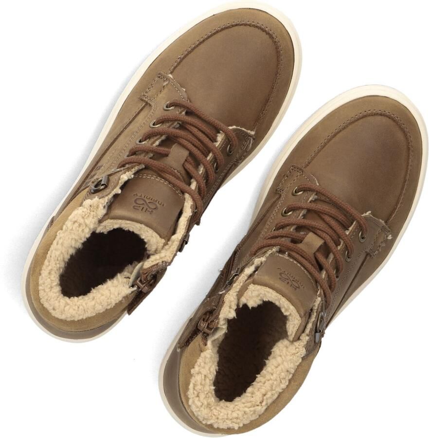 Hip leren veterschoenen cognac Bruin Jongens Leer - Foto 4