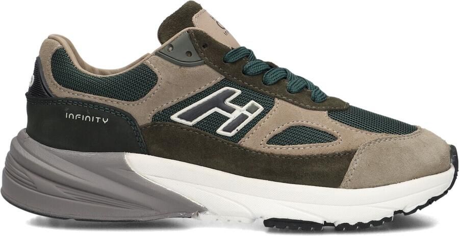 Hip suède sneakers donkergroen taupe Sneaker van