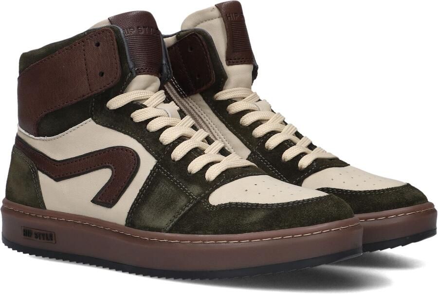 Hip H1765 Sneakers Leren Sneaker Groen