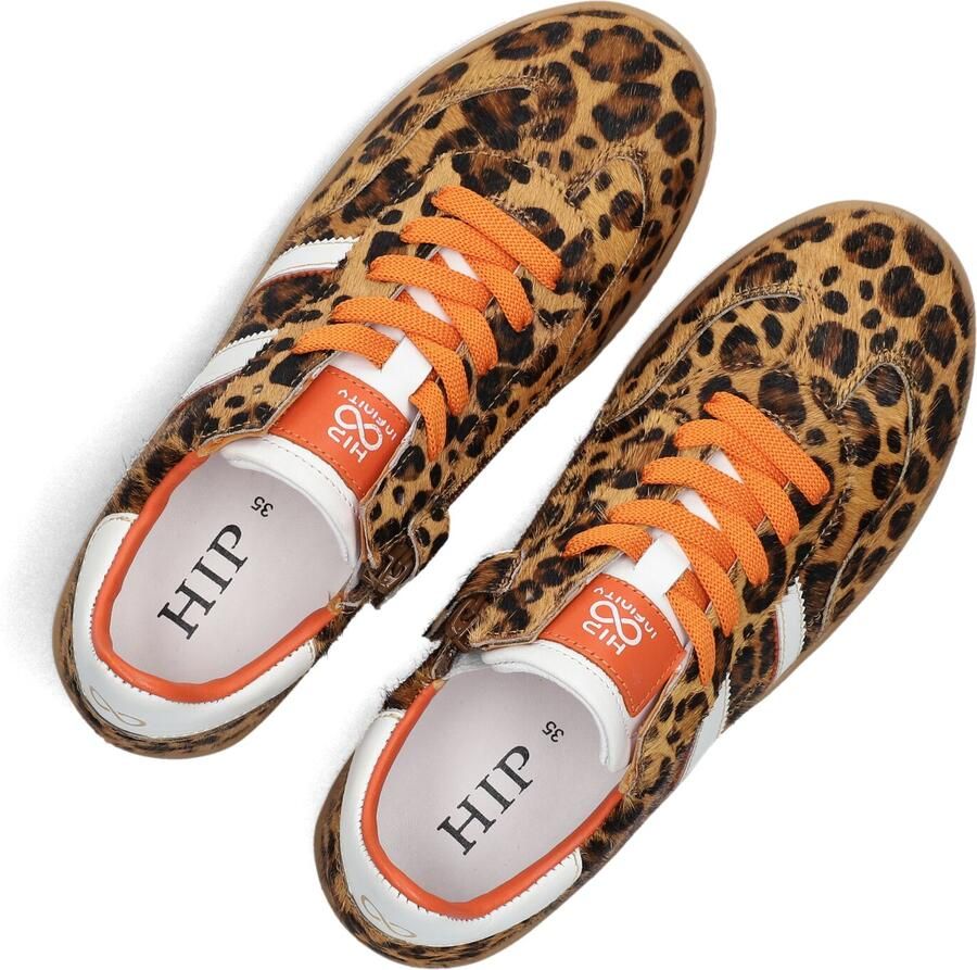 Hip leren sneakers panterprint oranje Bruin Meisjes Leer Panterprint - Foto 3