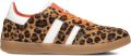 Hip leren sneakers panterprint oranje Bruin Meisjes Leer Panterprint - Bruin