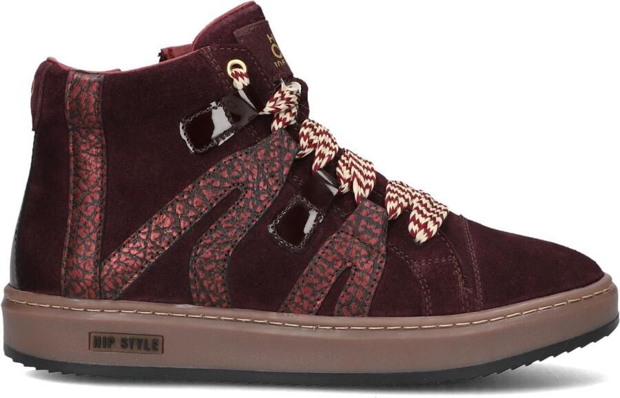Hip H1699 Sneakers Meisjes Leren Sneaker Bordeaux