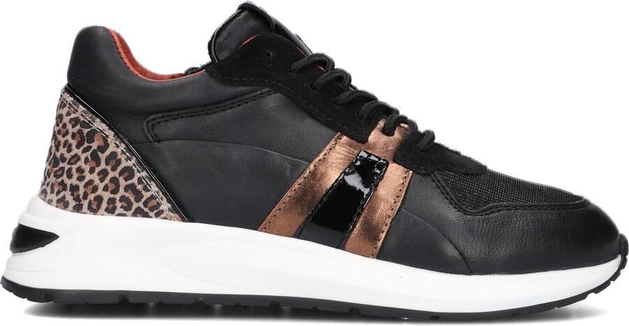 Hip H1588 Lage sneakers Leren Sneaker Meisjes Kids Zwart