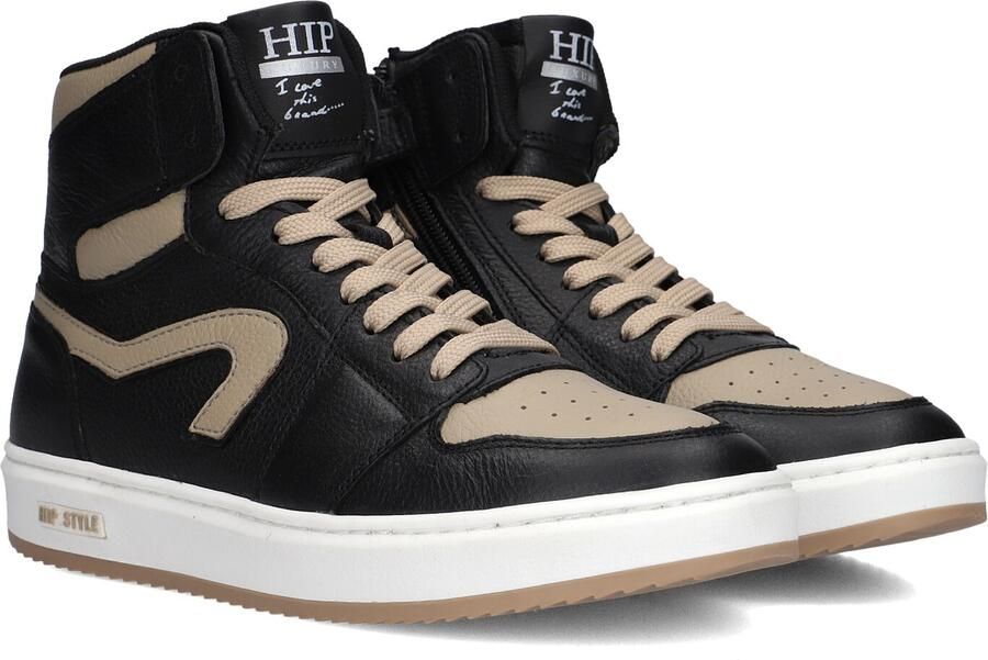 Hip H1765 Sneakers Jongens Leren Sneaker Zwart