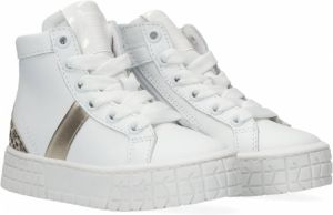 HIP Shoe Style Pinocchio P1805 Hoge sneakers Leren Sneaker Meisjes Wit