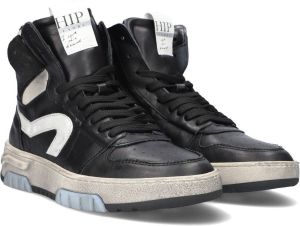 Hip H1246 Hoge sneakers Leren Sneaker Zwart