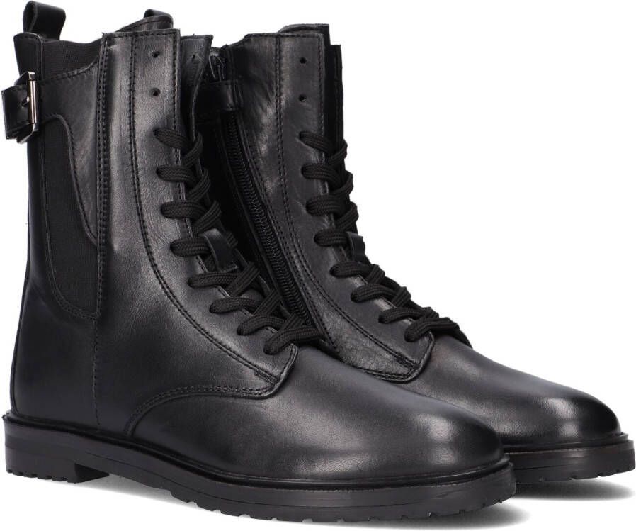 Hip H1314 Veterboots Laarzen Met Veters Meisjes Kids Zwart