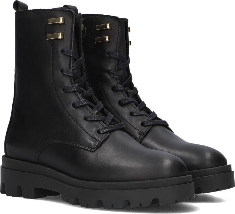 Hip H1626 Veterboots Laarzen Met Veters Meisjes Kids Zwart