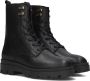 Hip H1626 Veterboots Laarzen Met Veters Meisjes Kids Zwart - Thumbnail 1