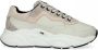 HUB Rock leren sneakers met dierenprint beige ecru - Thumbnail 1